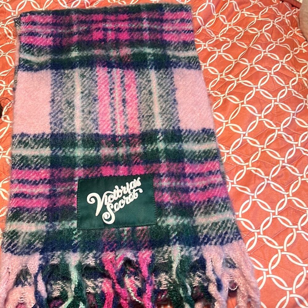 Brand new Victoria Secret pink plaid scarf